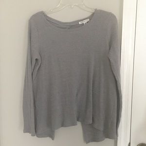 Grey AE Twisted Back Sweater